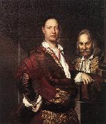 GHISLANDI, Vittore Portrait of Giovanni Secco Suardo and his Servant  fgh oil painting
